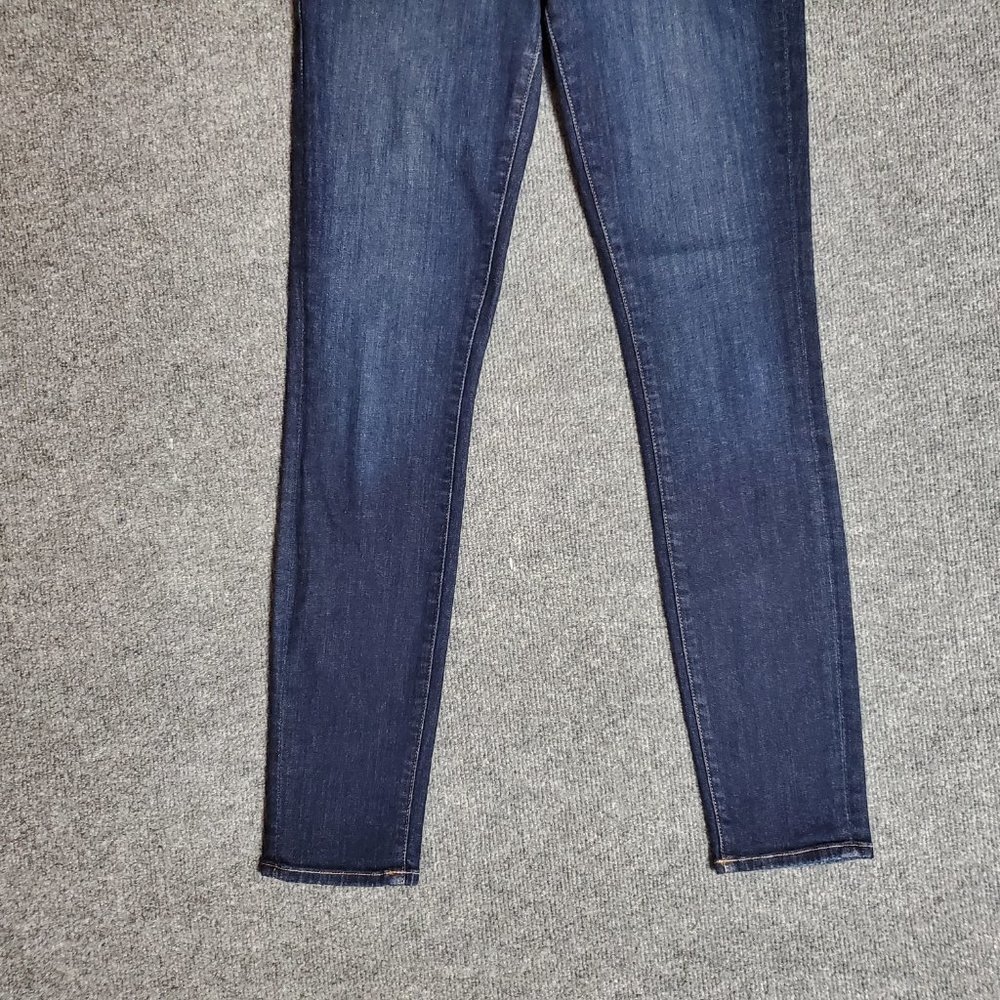 Frame Le Skinny de Jeanne 28 (Meas 26x28.5 9" Mid Rise) Queensway Dark Jeans A14 - Picture 3 of 9